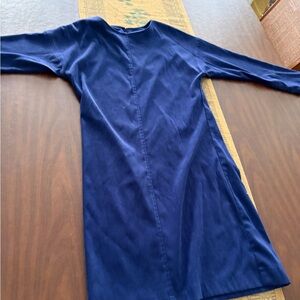 Puple Long Sleeve Shift Dress